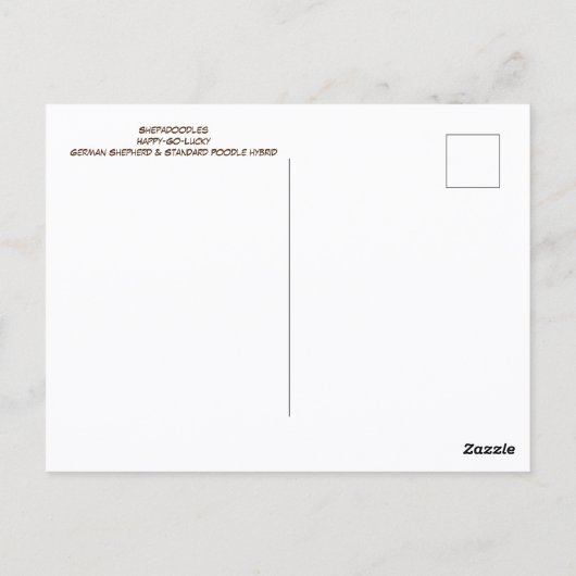 Shepadole Profile Closeup Photographic Briefkaart (Achterkant)