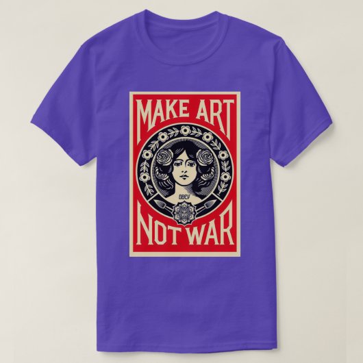 shepard fairey maakt kunst niet oorlog t-shirt (Design voorkant)