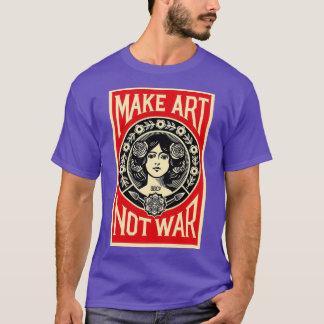 shepard fairey maakt kunst niet oorlog t-shirt