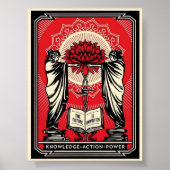 Shepard Fairey Scherm Print Kennis Actie Rood (Voorkant)