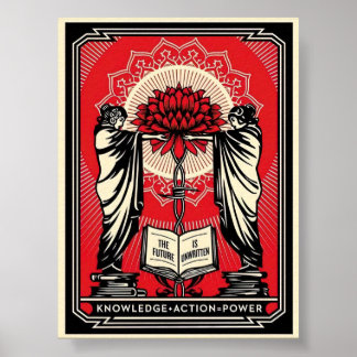 Shepard Fairey Scherm Print Kennis Actie Rood