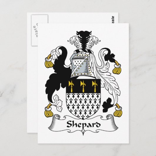 Shepard Family Crest Briefkaart (Voorkant / Achterkant)
