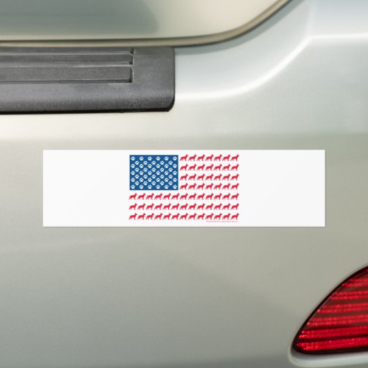 Shepard-Flag Patriotic Bumpersticker (Op auto)