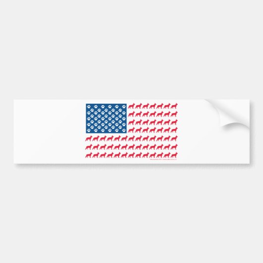 Shepard-Flag Patriotic Bumpersticker (Voorkant)