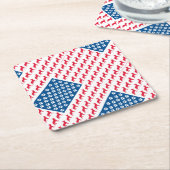 Shepard-Flag Patriotic Kartonnen Onderzetters (Schuin)
