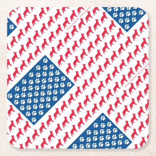 Shepard-Flag Patriotic Kartonnen Onderzetters (Voorkant)