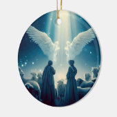 Shepard kijkt Kerstmis Keramisch Ornament (Links)