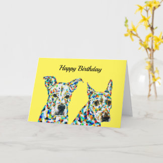 Shephard Shar pei & Pitbull Lab Mix Birthday Kaart