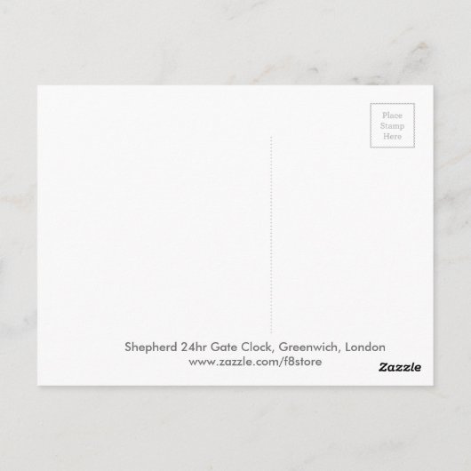Shepherd 24-uurs Poortklok, Greenwich Briefkaart (Achterkant)