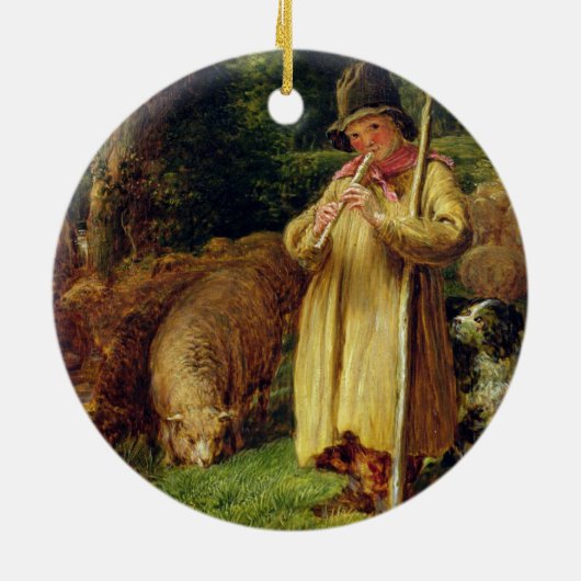 Shepherd Boy, 1831 (olie op het paneel) Keramisch Ornament (Achterkant)