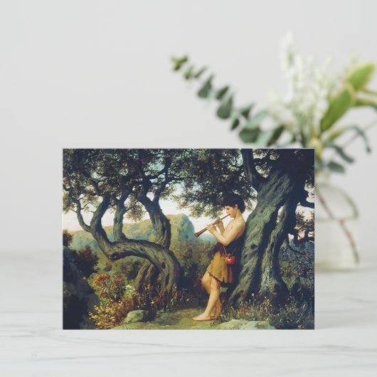 Shepherd Boy Playing the Flute Kaart (Staand voorkant)