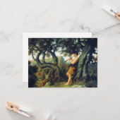 Shepherd Boy Playing the Flute Kaart (Voorkant / Achterkant in situ)