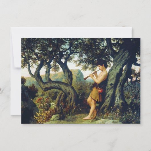 Shepherd Boy Playing the Flute Kaart (Voorkant)