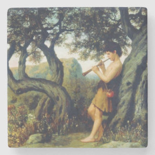 Shepherd Boy Playing the Flute Stenen Onderzetter