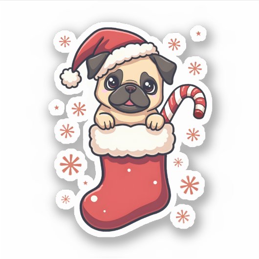 Shepherd Caroling Night Sticker (Voorkant)