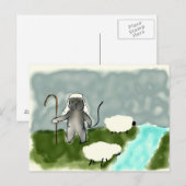 Shepherd Cat Briefkaart (Voorkant / Achterkant)