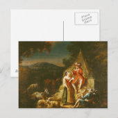 Shepherd die een Flute speelt Briefkaart (Voorkant / Achterkant)
