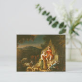 Shepherd die een Flute speelt Briefkaart (Staand voorkant)