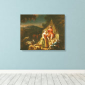 Shepherd die een Flute speelt Canvas Afdruk (Insitu (Houten vloer))