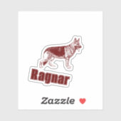 Shepherd Dog Aangepaste Namen Cut Sticker (Vel)