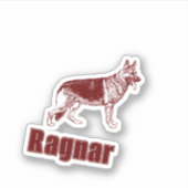 Shepherd Dog Aangepaste Namen Cut Sticker (Voorkant)