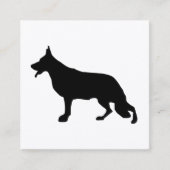 Shepherd Dog cool black Vierkante Visitekaartje (Voorkant)