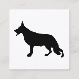 Shepherd Dog cool black Vierkante Visitekaartje