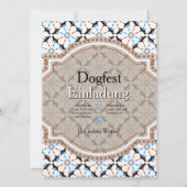Shepherd Dog Invitation Kaart (Achterkant)
