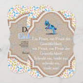 Shepherd Dog Invitation Kaart (Voorkant / Achterkant)