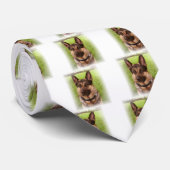 Shepherd Dog Necktie Stropdas (Opgerold)