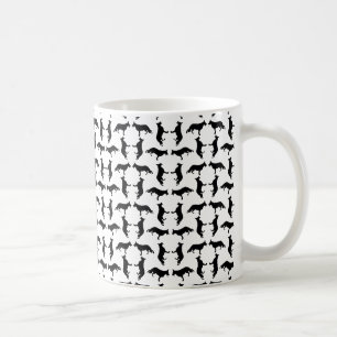 Shepherd dog silhouette koffiemok