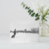 Shepherd en hond in het schapenkamp briefkaart (Staand voorkant)