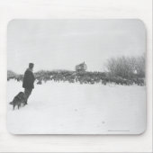 Shepherd en hond in het schapenkamp muismat (Voorkant)