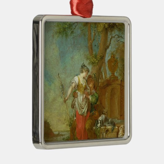 Shepherd en Shepherdess Metalen Ornament (Rechts)