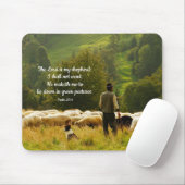 Shepherd en zijn schapenkudde muismat (Met muis)