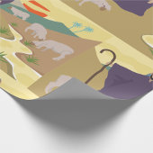 Shepherd en zijn veeteeltwerkpapier cadeaupapier