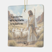 Shepherd goes before them Bible Scripture Keramisch Ornament (Links)