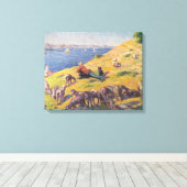 Shepherd Kijken naar het Zee (door Maximilien Luce Canvas Afdruk (Insitu (Houten vloer))