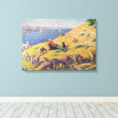 Shepherd Kijken naar het Zee (door Maximilien Luce Canvas Afdruk (Insitu (Houten vloer))
