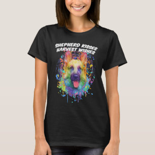 Shepherd Kisses Harvest Wish German Shepherd Ani T-shirt