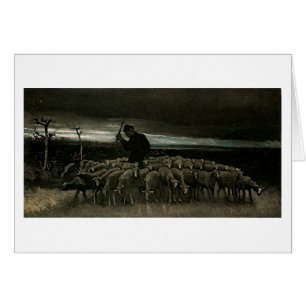 Shepherd, kudde van Sheep Van Gogh Fine Art