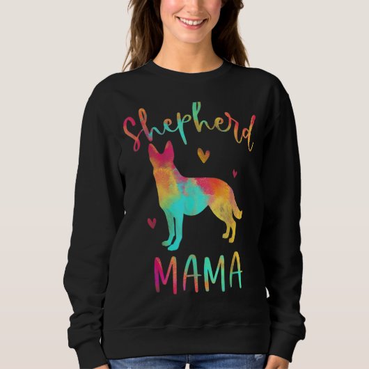 Shepherd Mama Colorful German Shepherd Dog Mama Trui (Voorkant)