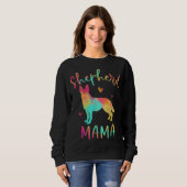 Shepherd Mama Colorful German Shepherd Gifts Dog Trui (Voorkant volledig)