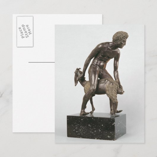 Shepherd melkt een geit briefkaart (Voorkant / Achterkant)