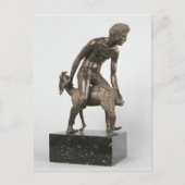 Shepherd melkt een geit briefkaart (Voorkant)