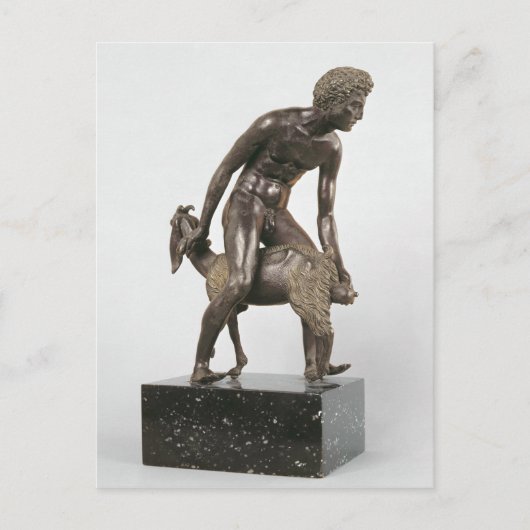 Shepherd melkt een geit briefkaart (Voorkant)