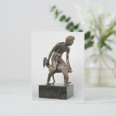 Shepherd melkt een geit briefkaart (Staand voorkant)