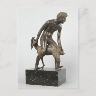 Shepherd melkt een geit briefkaart