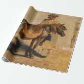 Shepherd met een paard (Equine) Cadeaupapier (Uitgerold)