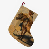 Shepherd met een paard (Equine) Grote Kerstsok (Voorkant (Hangend))